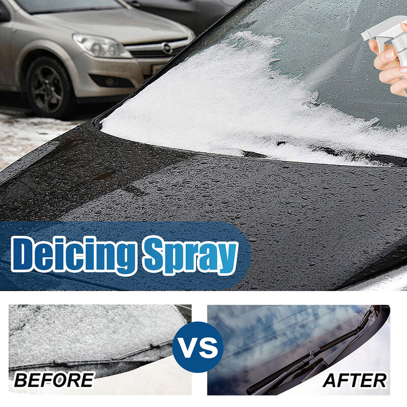 Windshield Snow Melting Spray Agents Portable Snow Removal Agents For Auto Car