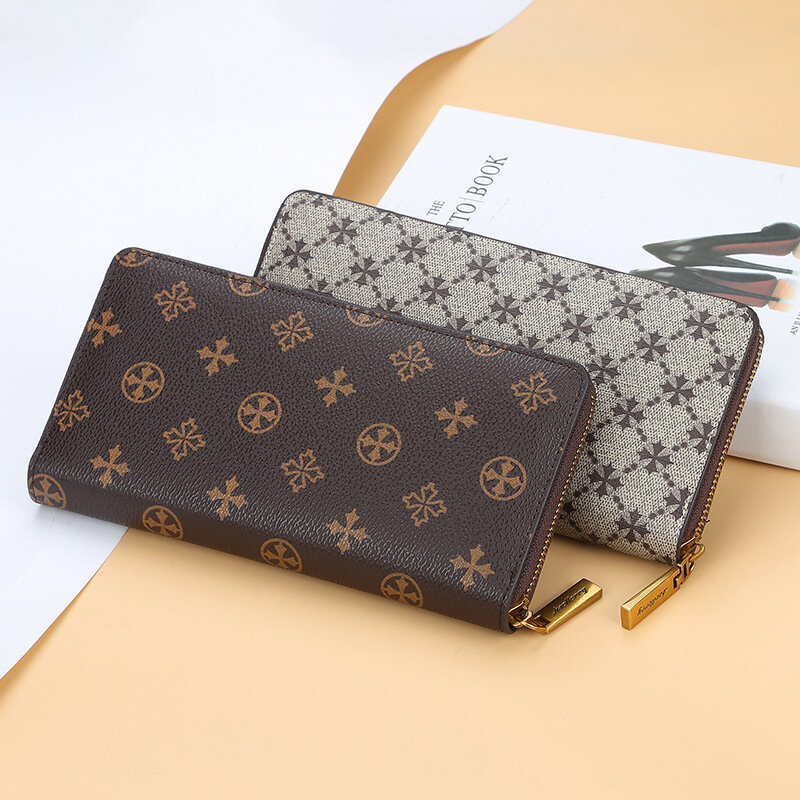 Luxe Designer Vrouwen Portefeuilles Hoge Kwaliteit Lange Clutch Bag Card Houders Portemonnees Voor Vrouwen Lederen Portemonnee Rits Dropshipping