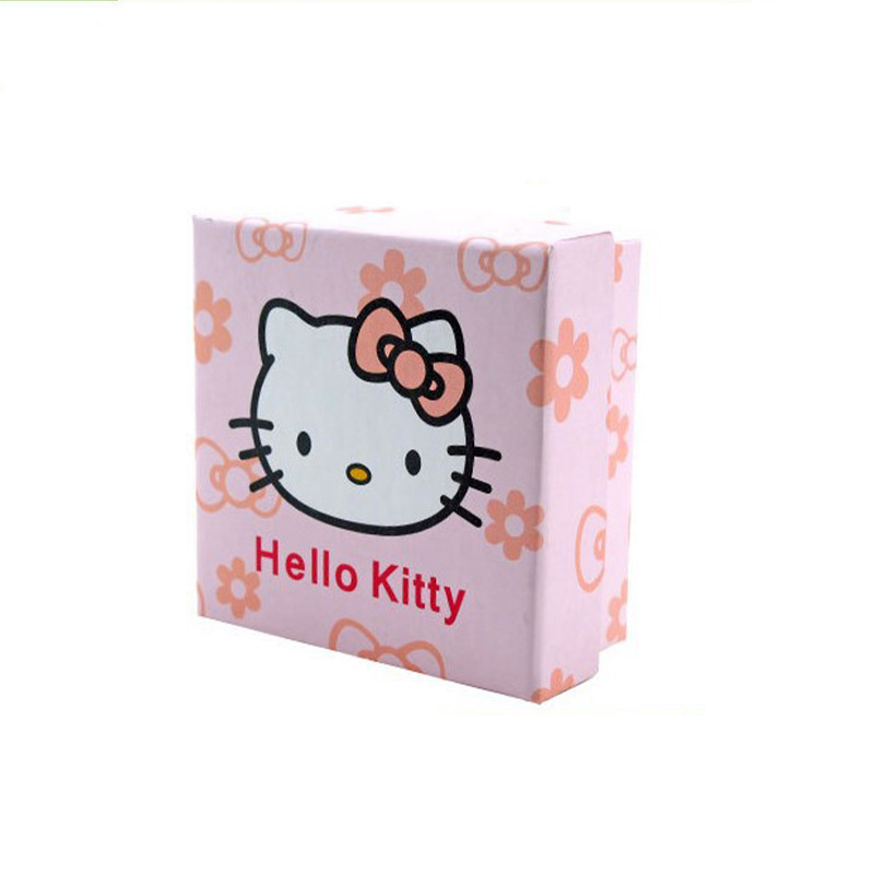 Sanrio Hello Kitty Kotak Hadiah Tas Hadiah Asli High-End Kalung Cincin Kemasan Kotak Lucu Anak-anak Wanita Perhiasan Kotak Hadiah Set