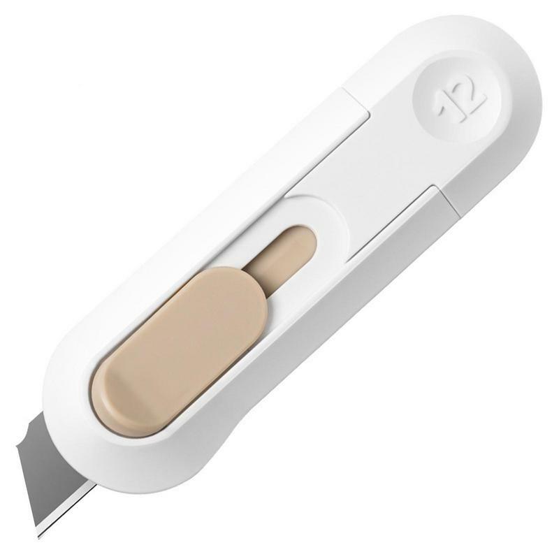 Auto-Retract Mini Utility Knife Multifunctional Pocket Knives Portable Box Cutter Home Office School Stationery Cutting Supplies