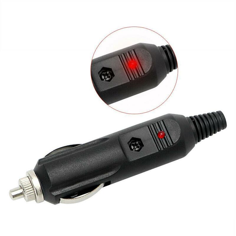 12V-24V Car Cigarette Lighter 15A Safety Tube With LED Indicator Car RV Truck Universal Socket Plug Connector Charger Adapter