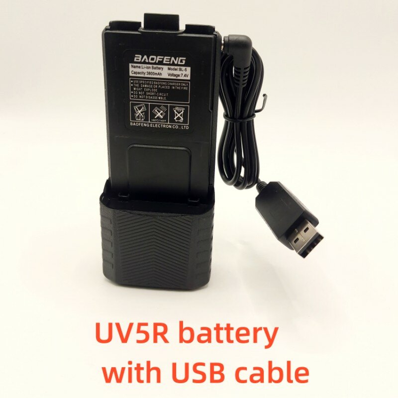 Baofeng USB 3800mAh Bateria Original Sobressalente BL-5R UV-5R 1800mAh Bateria para Walkie Talkie BF-F8 Uv 5r Uv5r UV-5RE UV-5RA 5RB 5RL