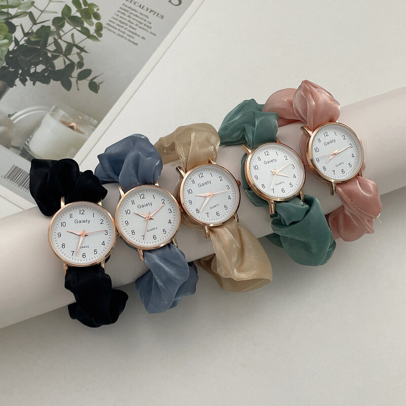Mode Band Uhren Armreifen Armbänder für Frauen Einfache Elastische Quarz Handgelenk Uhren Armreif Armband Trendy Zubehör Geschenke