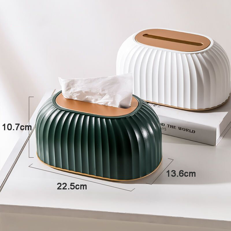 Nordic Striped Tissue Box Holder High Quality Toilet Paper Box Table Napkin Holder Car Tissue Paper Dispenser Home Decoration