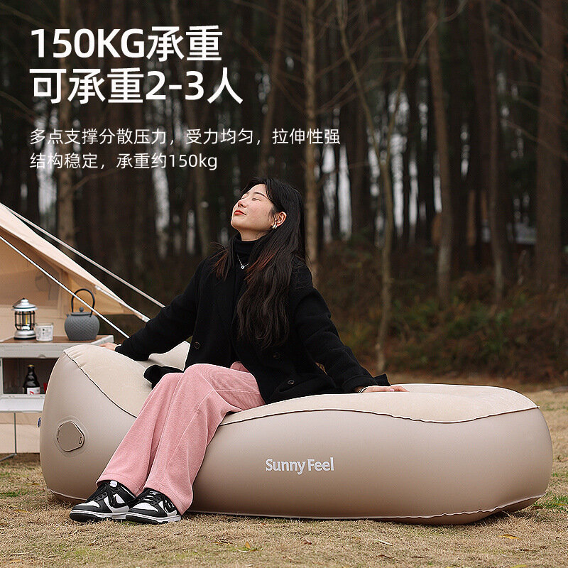 Sofá inflable portátil para acampar al aire libre, cama inflable automática para una sola persona, hogar