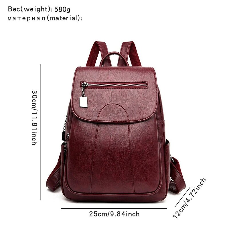 New women's large-capacity soft leather backpack anti-theft women's travel bag outing mom bag girl storage bag Christmas Gift
