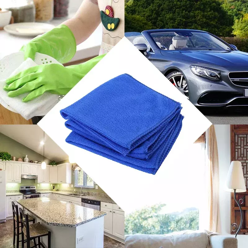 Toallas de microfibra para lavado de coches, paño de secado suave, toalla de lavado con dobladillo, plumero de pulido de succión de agua, herramientas de limpieza de automóviles, 30x30cm