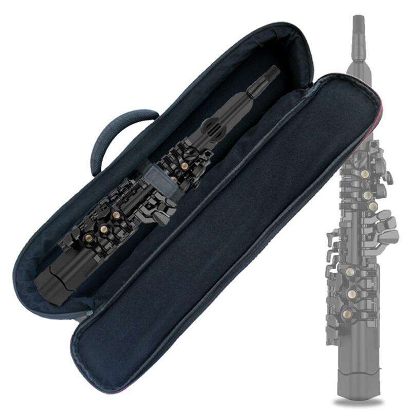 Funda de saxofón Soprano con asa, resistente al agua, portátil, 15mm, clarinete acolchado, bolsa de almacenamiento, mochila