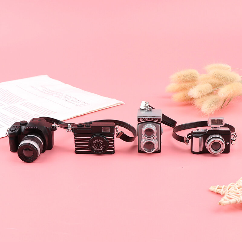 1 قطعة دمية مصغرة الرقمية SLR كاميرا الدمى منزل الديكور ملحق ل دمية الشارات جديد البلاستيك لعبة كاميرا