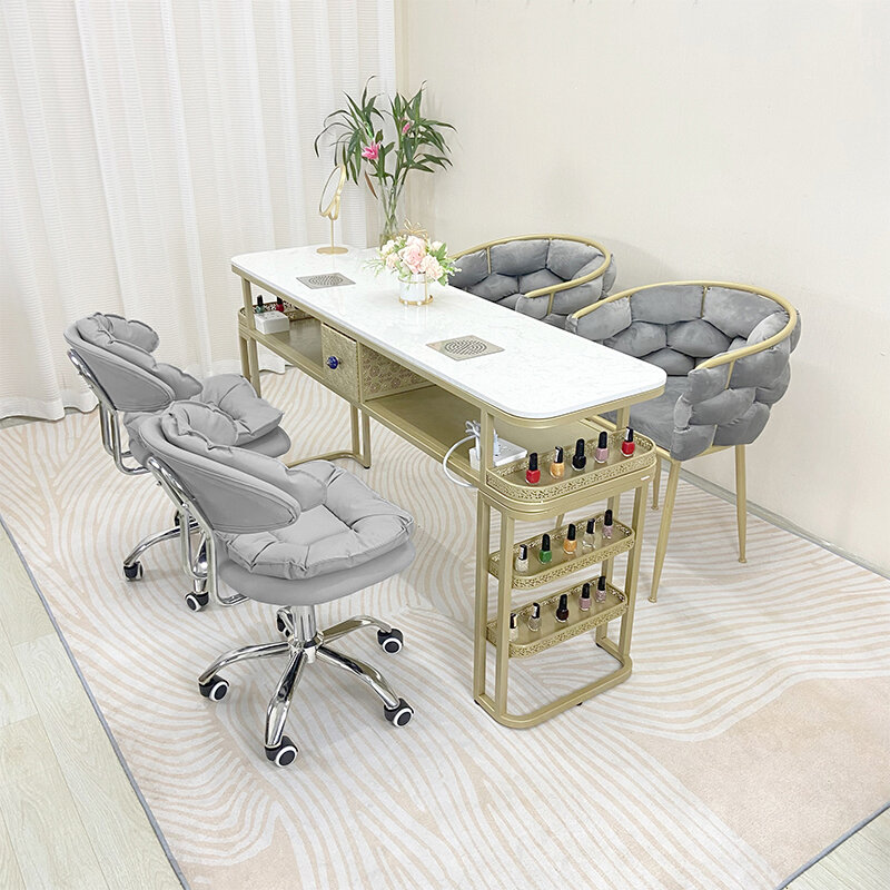 Profesjonaliści organizator do przechowywania krzeseł do paznokci nowoczesny skandynawski stół do malowania paznokci designerskich artystycznych Tavolo na meble do salonu Unghie