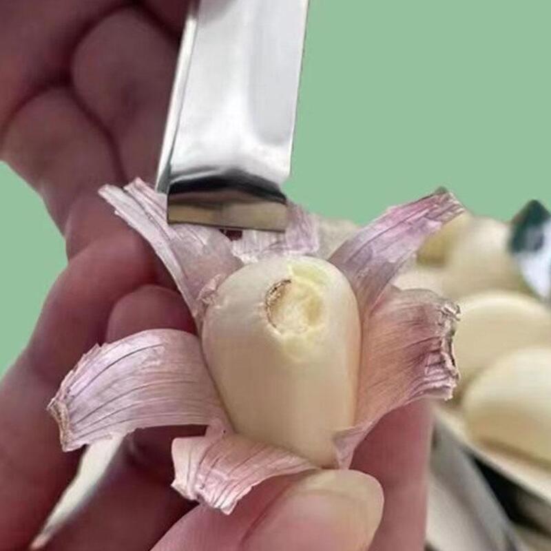 Peeler per aglio in acciaio inossidabile Clip per aglio artefatto Peel Clip per aglio Clip per spiumatura strumento per sbucciare l'aglio