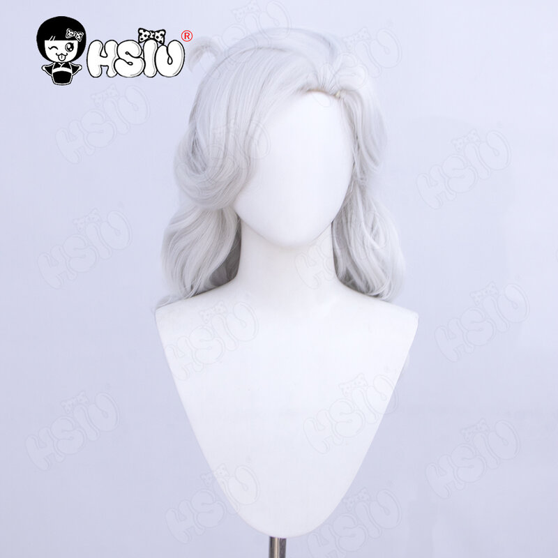 Ada Mesmer-Peluca de fibra sintética para Cosplay, cabello largo rojo degradado gris, con gorro, Identity V