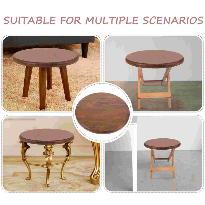 Round Stool Wood Board Replacement Smooth Wooden Stool Surface Wood Stool Top Part