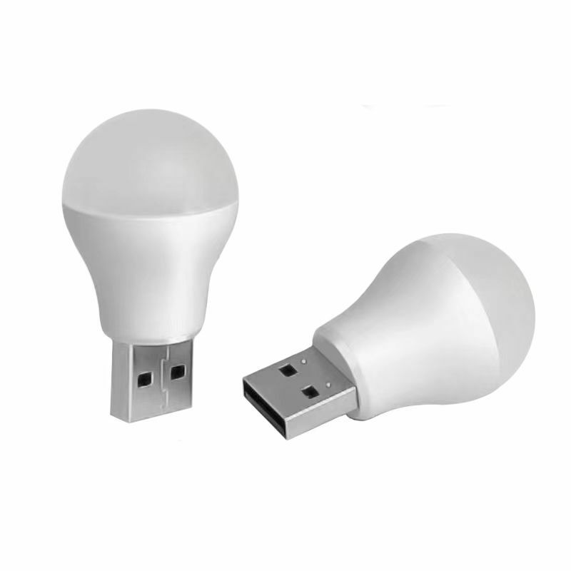 Lampu colokan USB lampu komputer ponsel pengisi daya USB lampu buku kecil LED pelindung mata lampu baca lampu malam bulat kecil