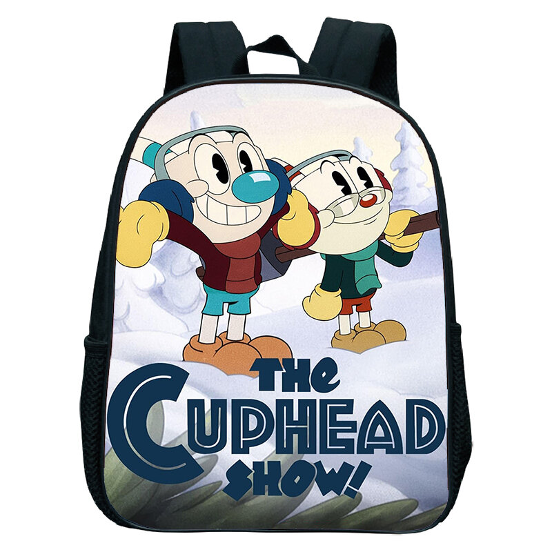 Gra Cuphead torba z nadrukiem przedszkole tornister dla chłopców Cartoon tornister Girls Softback Bag przybory szkolne dla dzieci Bookbag