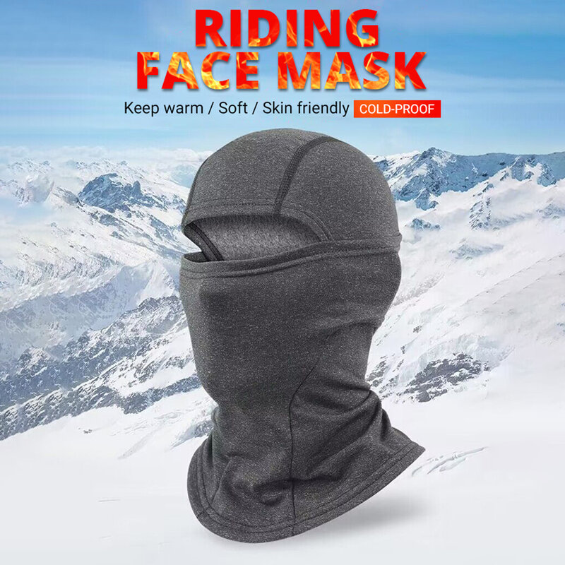Pasamontañas calentador de cuello para hombres y mujeres, máscara de esquí amigable con la piel, máscara protectora todoterreno para deportes de ciclismo, a prueba de frío