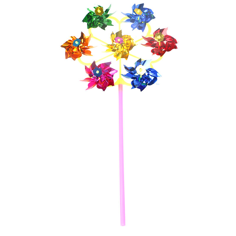 Colorful DIY Sequins Windmill Wind Spinner Home Garden Yard Decoration Kids Toy