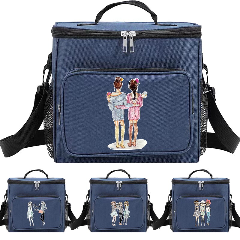 Lunch Bag Insulated Bags Cooler Box Thermal Organizer Handbag Shoulder Storage Lunchbag for Men and Women Friends Printing