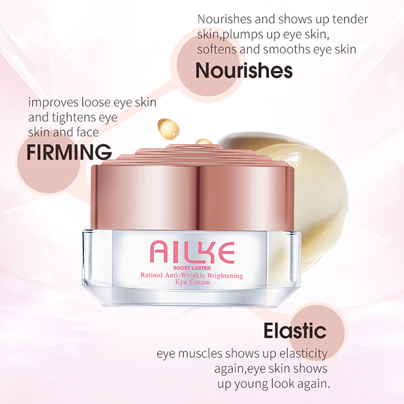 AILKE Retinol Brightening & Firming Eye Cream, Remove Dark Circles, Nourishing, Anti Aging Beauty Cosmetic Cream, Reduce Eye Bag
