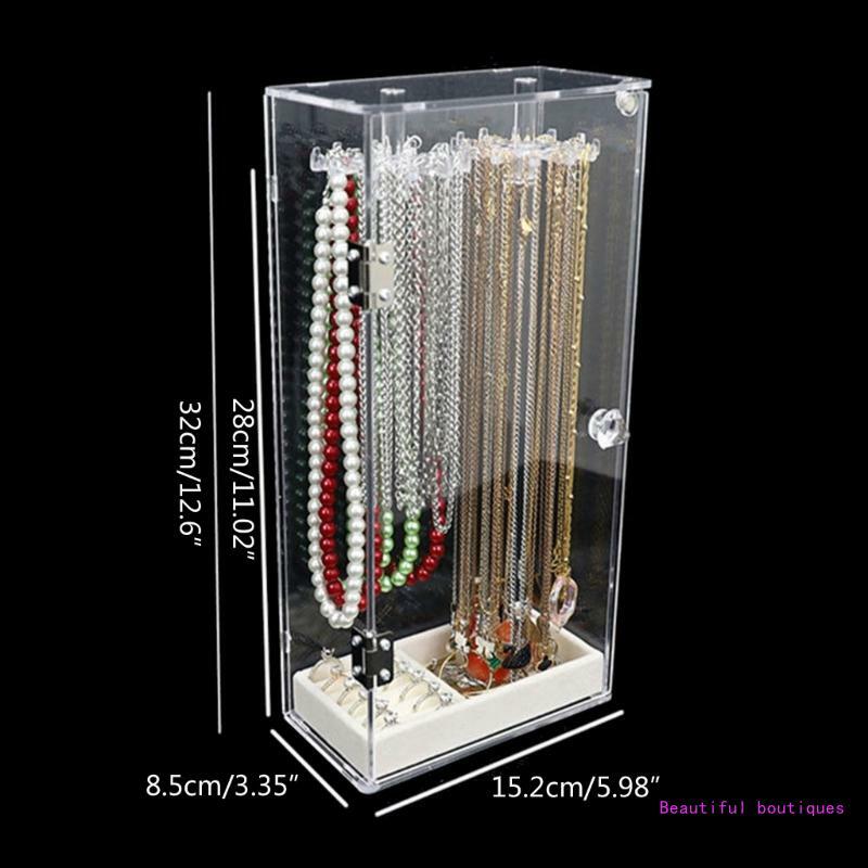 Прозрачный акриловый держатель для ювелирных изделий, браслет, ожерелье, стенд, пылезащитный чехол, Прямая поставка