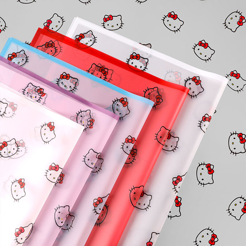 1 pz Sanrio Flower Wrapping Paper stile coreano HelloKitty Pattern Gift Rose Packing fiorista Bouquet Wrapping Material