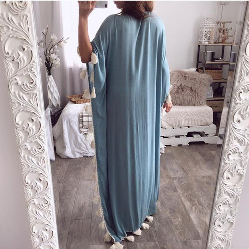 Arabische islamische Dubai Kaftan Abaya nah östlichen muslimischen Kaftan marok kanis chen Kaftan Kleid Indonesien Truthahn elegante lässige Robe Femme