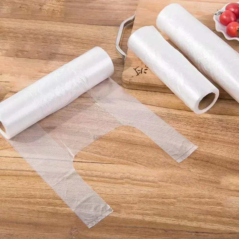 100 шт., пластиковые пакеты с ручкой для сохранения свежести продуктов