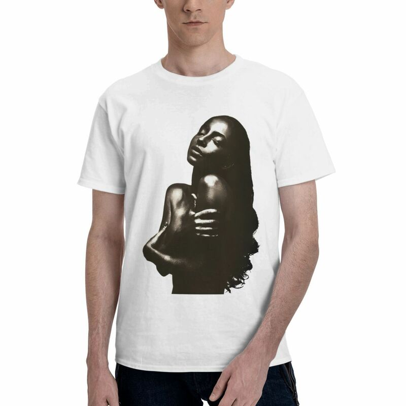 S-Sade Adu adora camiseta de algodão, camiseta com gola O, roupas de manga curta, tour mundial deluxe, moda vintage masculina