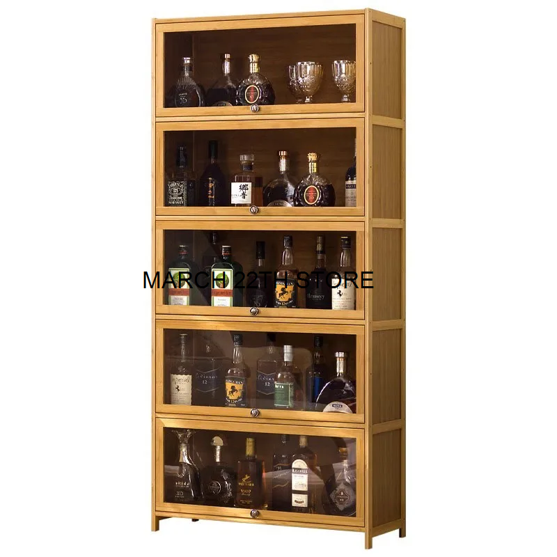 Wine Acrylic Display Cabinet Home Living Room Wine Cabinet Simple Bar Wine Showcases Bar Restaurant Multi-storey Locker