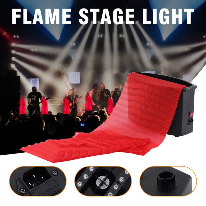 Neue LED quadratische Basis RGB Simulationseffekt Flamme Licht Weihnachten Seide Flamme Effekt Bühnenlicht für DJ Nachtclub Flamme Maschine