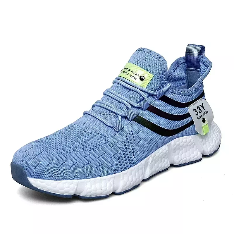 Men Shoes Fashion Unisex Sneakers Breathable Running Grey Tennis Shoes Breathable Comfortable Casual Shoe Women