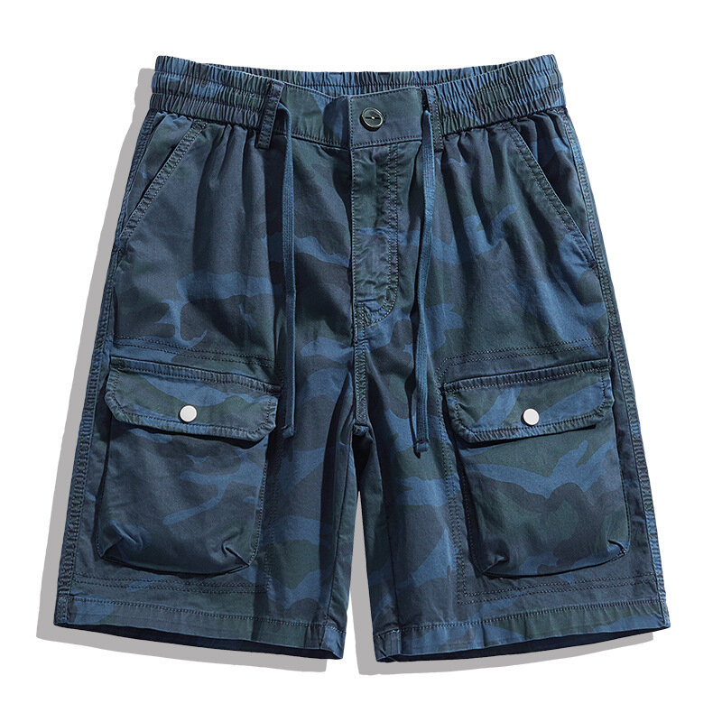 Pantalones cortos Cargo con múltiples bolsillos para hombre, pantalones Cargo cómodos para exteriores, elegantes
