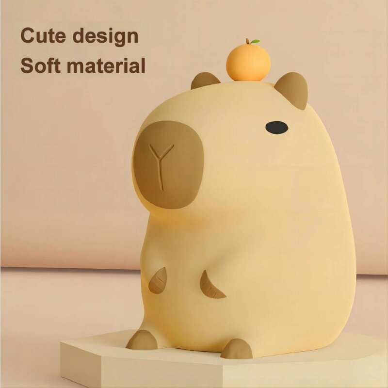 USB wiederaufladbare Silikonlampe Capybara Schlaflicht Stilvolle Schlafzimmerdekoration