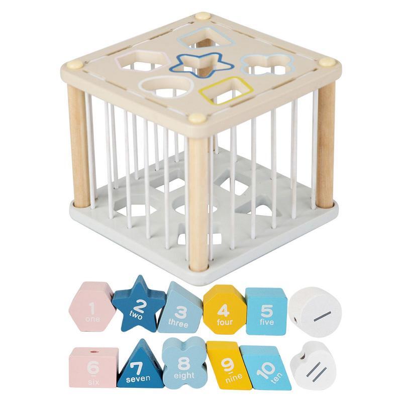 伸縮性のあるロープを備えた木製のソーターブロック,早期教育学習用のカラフルな感覚ビルディングブロック,子供向けのソートゲーム