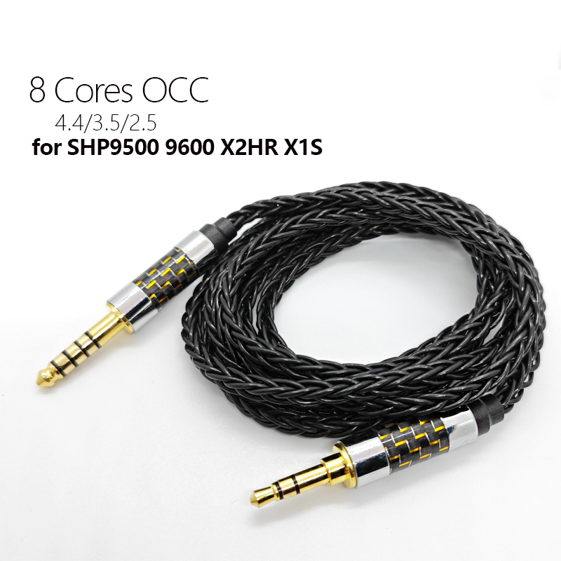 4.4mm SHP9500 SHP9600 X2HR X1S  2.5 Balance Cable for Philips Earphones OCC Silver Plated Upgrade 8 Core cable