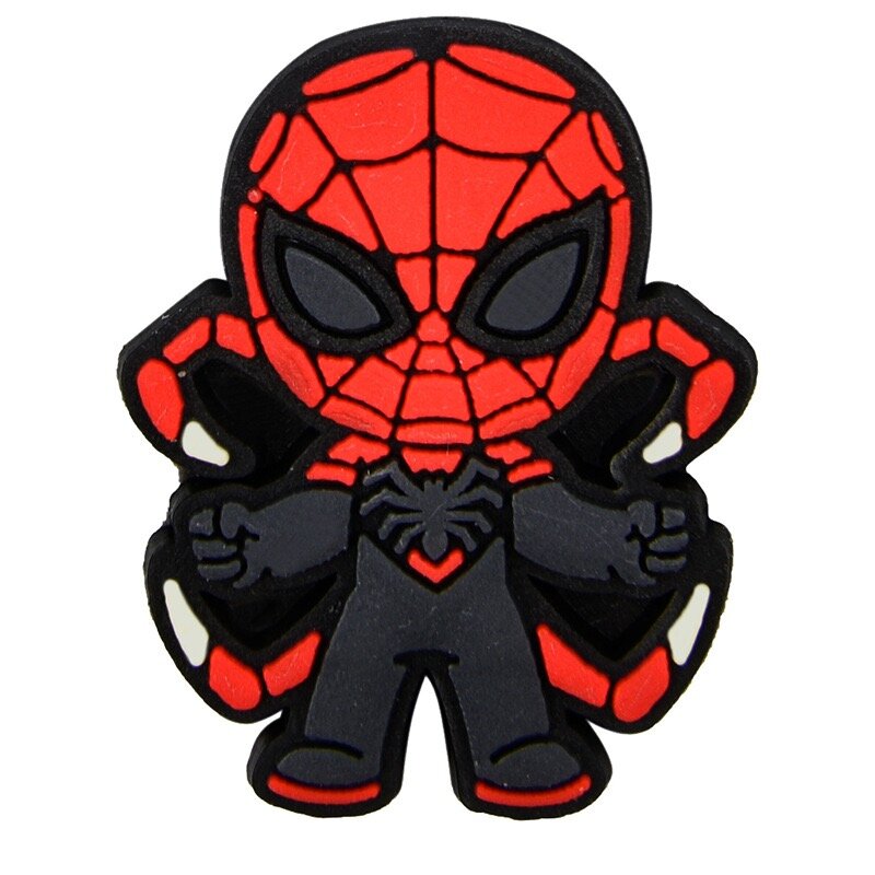 1 buah Marvel Spiderman jimat sepatu gesper DIY Sandal aksesoris Souvenir kartun Sandal bakiak sepatu Dekorasi hadiah anak-anak