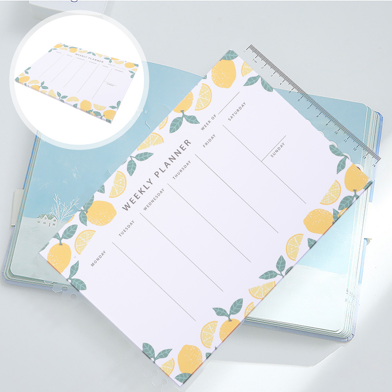 Perencana mingguan bantalan catatan meja dapat robek untuk melakukan daftar kertas Notepad buku catatan sobek perencanaan untuk kalender