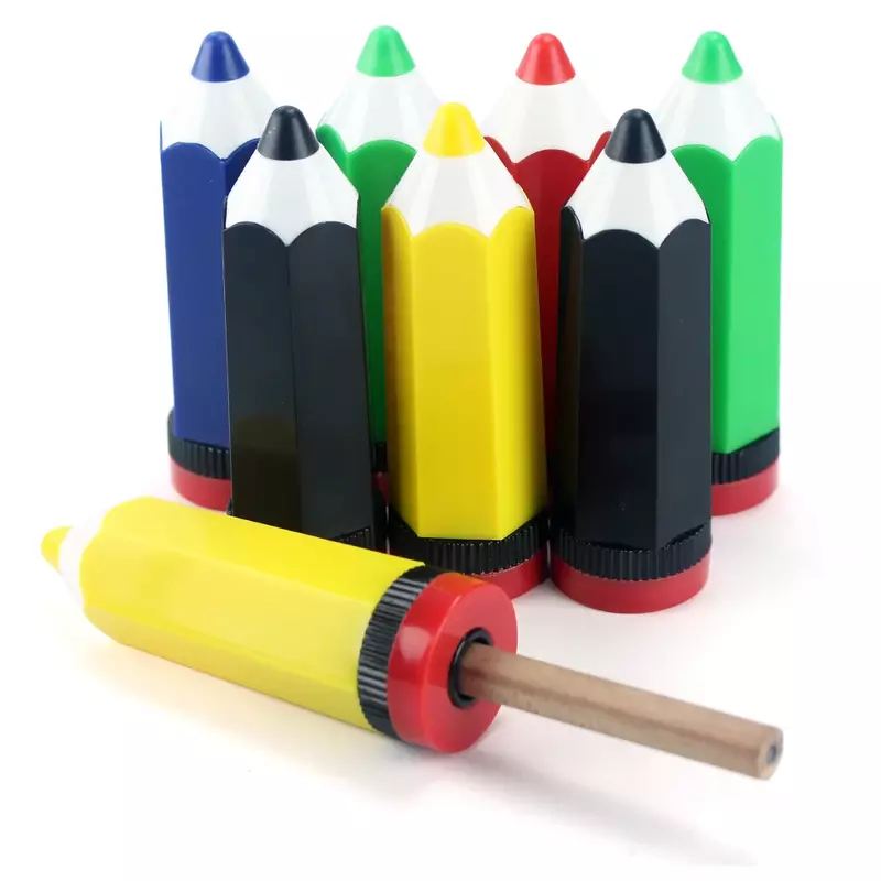 Apontador em forma de lápis de cor Single-Hole, desenhos animados criativos, 58A