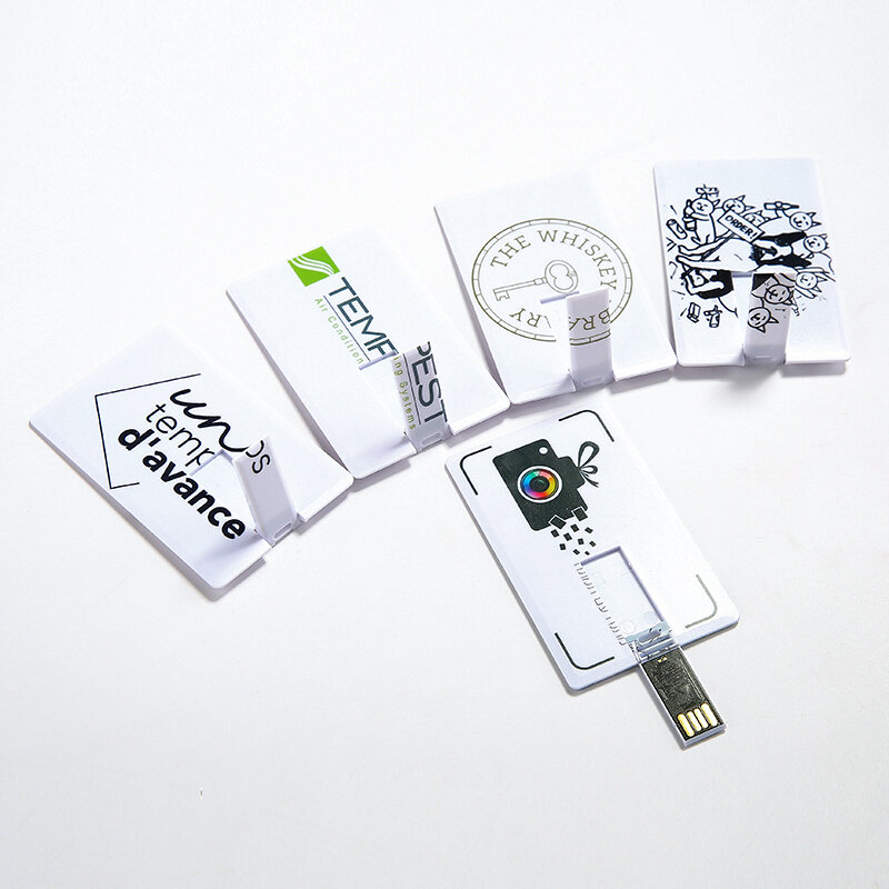 Clé Usb personnalisée avec Logo, 4/8/32/64 go, lecteur de mémoire Flash avec impression recto-verso, carte de crédit, cadeau de mariage