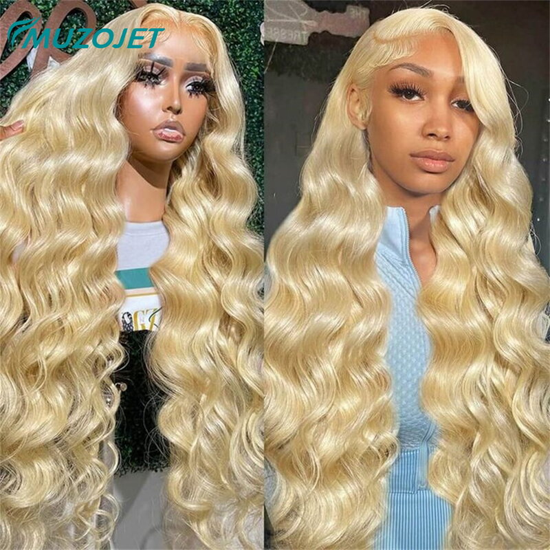 Honey Blonde 613 HD Body Wave trasparente 13x 4 parrucche frontali in pizzo per capelli umani 180% densità capelli Remy 13x6 parrucca anteriore in pizzo per le donne