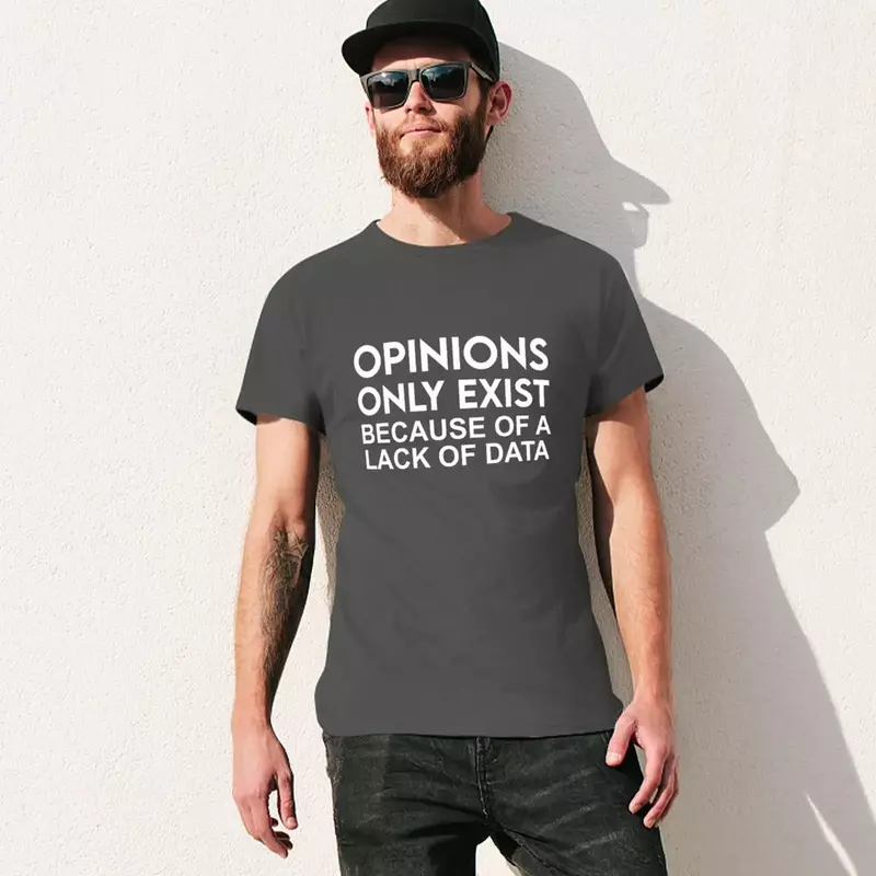 Opinions only exist because of a lack of data T-Shirt boys animal print oversized mens cotton t shirts