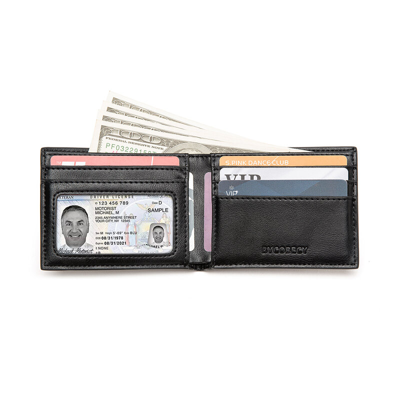 Dompet pria ultra-tipis kustom klip uang serat karbon dompet tempat kartu ID RFID klip uang ramping dompet Cartera Hombre