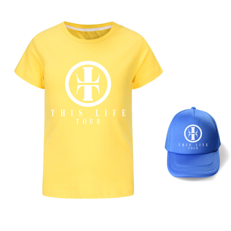 Take That This Life on Tour 어린이 티셔츠, 여아 티셔츠 및 썬햇, 세트 어린이 반팔 의류, 남아 상의, 2 개