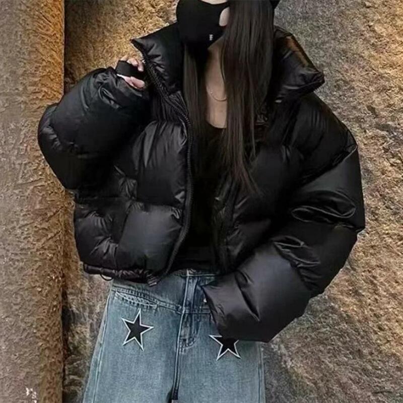 Doudoune courte en coton noir pour femme, veste décontractée, épaissie et amincissante, JxJacket, nouveau, 2023
