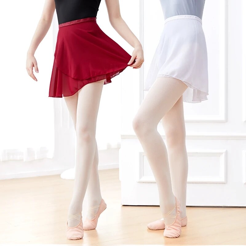 Adulto chiffon ballet dança tutu saia feminino meninas ginástica envoltório saia treinamento ballet saias falskirts ballet ballet ballet dança faldas