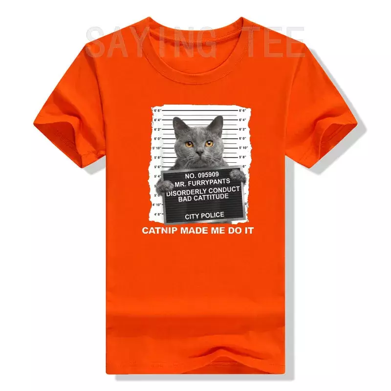 Catnip Made Me Do It Funny Cat Tee T-Shirt Y2k Top Aesthetic Clothes Cute Kitty Cat Owner Graphic Tee Novelty Gift Basics Outfit