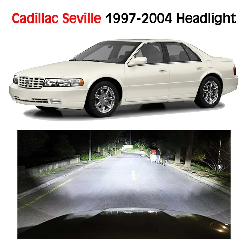 Reflektor samochodowy LED dla cadillaca Seville 1997 - 2004 żarówki do reflektorów martwa wiązka światła drogowe Canbus Lights 12V akcesoria oświetleniowe