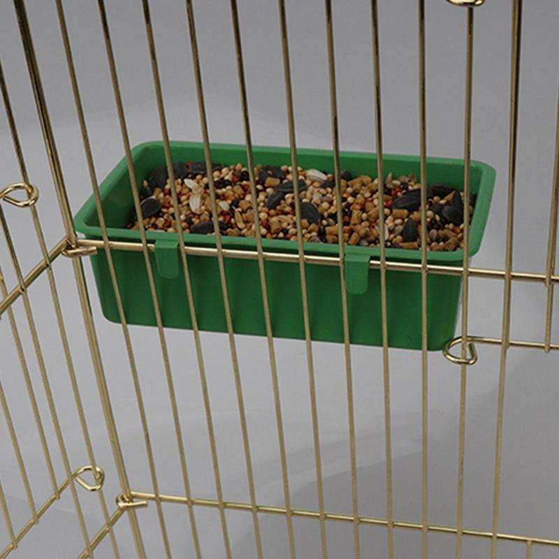 Multiuso Pet Bird vasca da bagno vassoio per alimenti pappagalli parrocchetto Birdbath gabbia per animali accessori per la pulizia appesi forniture quotidiane per animali domestici