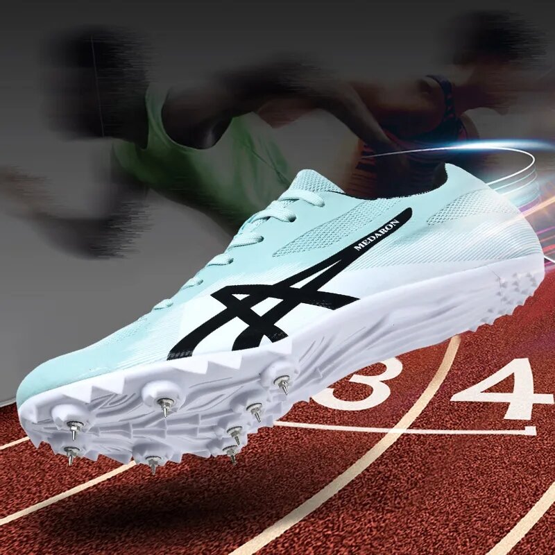 Professional Spikes Track & Field Shoes for Men Women Kids Breathable Racing Jumping Sprint Running Sneakers Size 37-46