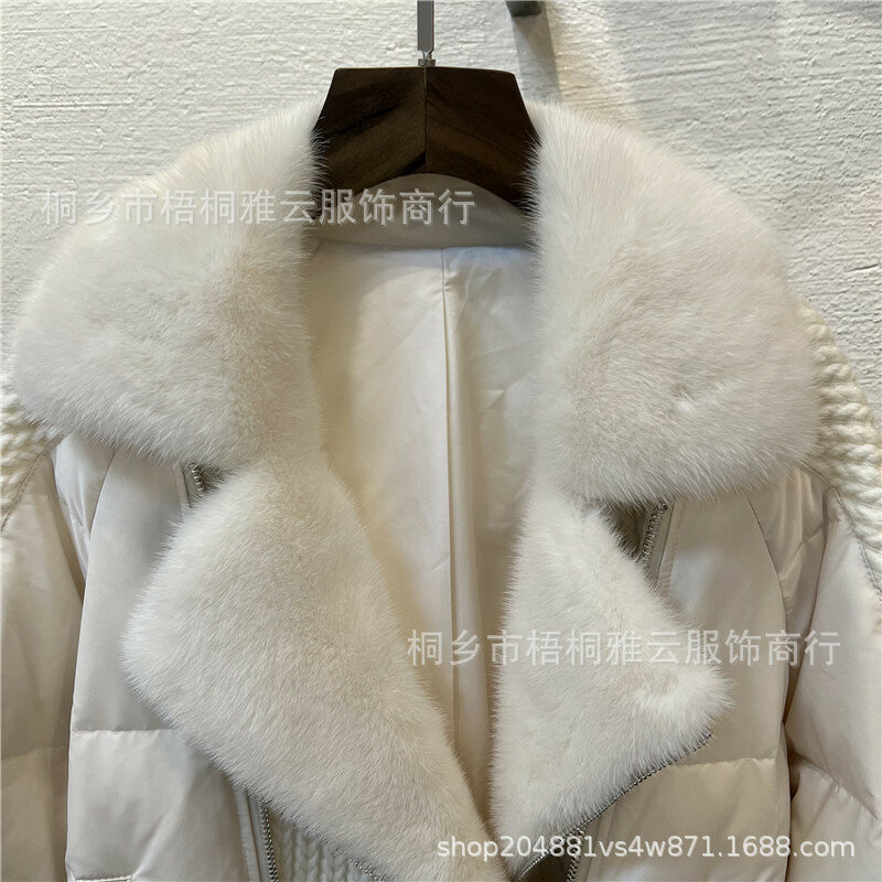 PRHB 2022 zima luksusowe o średniej długości kobiet białe kaczki dół płaszcze